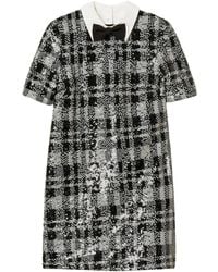 Twinset - Sequin Check Pattern Mini Dress - Lyst