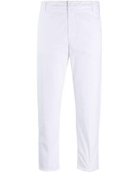 Dondup Укороченные Брюки Облегающего Кроя - Белый