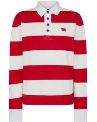 DSquared² - Striped Cotton Rugby Polo Shirt - Lyst