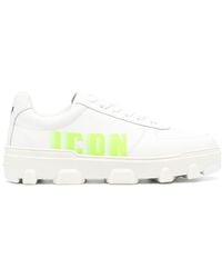 DSquared² - Logo-printed Leather Sneakers - Lyst
