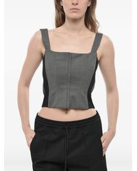 GIUSEPPE DI MORABITO - Square-Neck Corset Top - Lyst