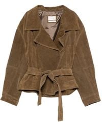 ViCOLO - Belted Leather Jacket - Lyst