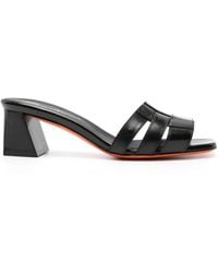 Santoni - 60Mm Leather Sandals - Lyst