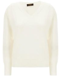 Moorer - V-Neck Long-Sleeve Sweater - Lyst