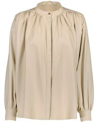 Yves Salomon - Pleated Leather Shirt - Lyst