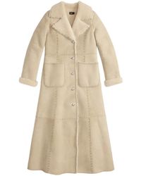 RRL - Single-Breasted Shearling Coat - Lyst