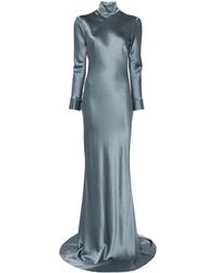 Michelle Mason - Long Sleeve Silk Gown - Lyst