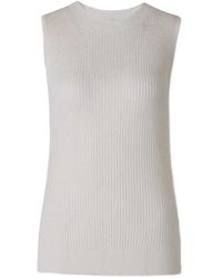 Peserico - Ribbed-Knit Sleeveless Top - Lyst
