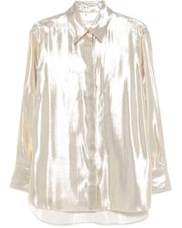 JOSEPH - Capri Metallic Buttoned Top - Lyst