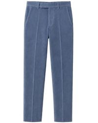 ZEGNA - Corduroy-Effect Pressed-Crease Trousers - Lyst