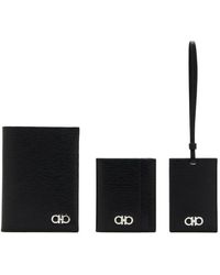 Ferragamo - Logo Leather Wallet (Set Of Three) - Lyst