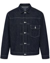 Comme des Garçons - Pleated-Detail Denim Jacket - Lyst