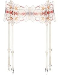 Zhilyova - Floral-Embroidery Garter Belt - Lyst
