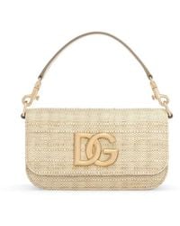 Dolce & Gabbana - Sac à main en cuir à plaque logo - Lyst