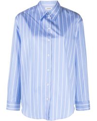 Sandro - Lace-detailing Striped Shirt - Lyst