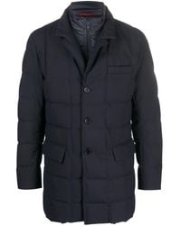 Fay - Notched-collar Quilted Down Jacket - Lyst