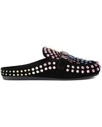 Kurt Geiger - Crystal-Embellished Slipper Mules - Lyst