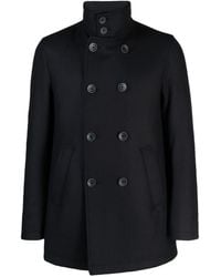 Herno - High-neck Double-breasted Coat - Lyst