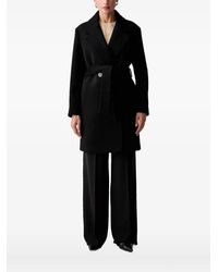 ARMANI EXCHANGE - Belted Notch-Lapel Coat - Lyst