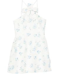 ShuShu/Tong - Floral-Print Bow-Detail Mini Dress - Lyst