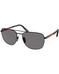Prada Linea Rossa - Double-Bridge Pilot-Frame Sunglasses - Lyst