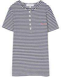 Maison Labiche - Slogan-embroidered Striped T-shirt - Lyst