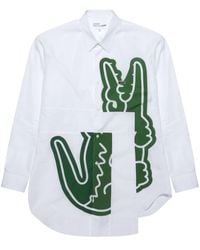 Comme des Garçons - Logo-embroidered Cotton Shirt - Lyst
