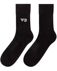 Y-3 - Logo-Embroidered Ribbed Socks - Lyst