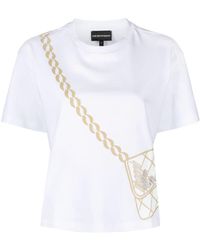 Emporio Armani - T-shirt con stampa grafica - Lyst