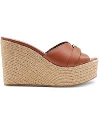 Jimmy Choo - 100mm Leda wedge sandals - Lyst