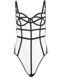 Fleur du Mal - Zip-Fastening Caged Bodysuit - Lyst