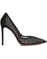 Aquazzura - Lumiere Crystal-Mesh Pumps - Lyst