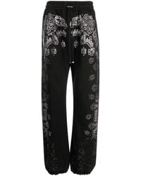 Amiri - Crystal-Embellished Bandana Track Pants - Lyst
