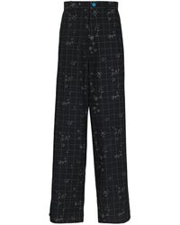 Undercover - Check-pattern Loose-fit Trousers - Lyst