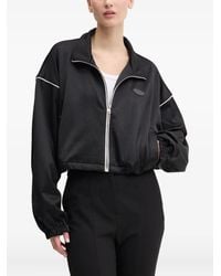HUGO - Giacca Crop Con Logo - Lyst
