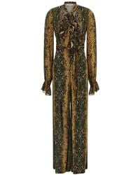 Diane von Furstenberg - Lucia Python-Print Jumpsuit - Lyst