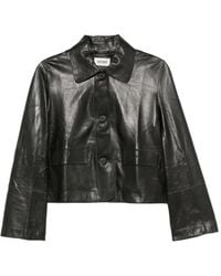 Arma - Leather Button-Up Jacket - Lyst