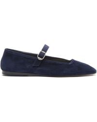 Le Monde Beryl - Buckle-Strap Suede Ballet Flats - Lyst