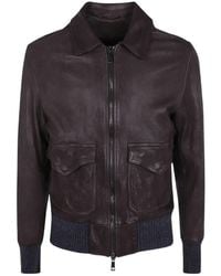 Giorgio Brato - Zip-Up Leather Jacket - Lyst