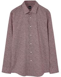 BOSS - Micro-Dot Print Shirt - Lyst