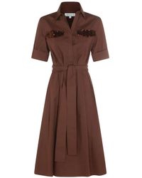 Antonelli - Sequin-Embellished Belted Midi Dress - Lyst