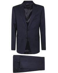 ZEGNA - Check-Pattern Wool Suit - Lyst