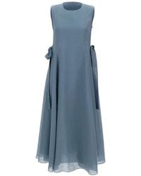 Max Mara - Ramie Long Dress - Lyst