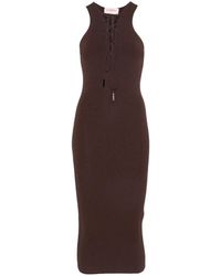 Iceberg - Robe En Maille Nervurée À Détail De Laçage - Lyst