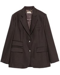 Elisabetta Franchi - Pinstripe-Pattern Notched-Lapel Blazer - Lyst