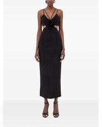 Nissa - Floral-Appliqué Maxi Dress - Lyst