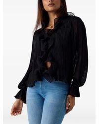 Guess - Chiffon Ruffle Blouse - Lyst