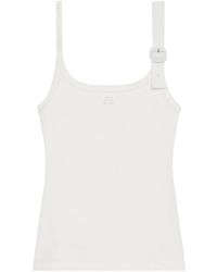 Courreges - Tanktop Met Gespdetail - Lyst