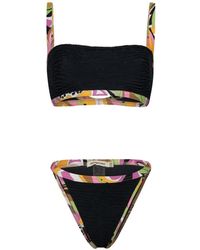 Paramidonna - Ava Printed Crinkled Bikini - Lyst