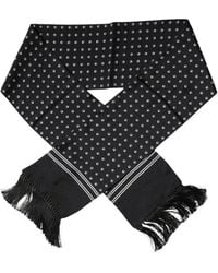 Dolce & Gabbana - Sciarpa A Pois Con Frange - Lyst